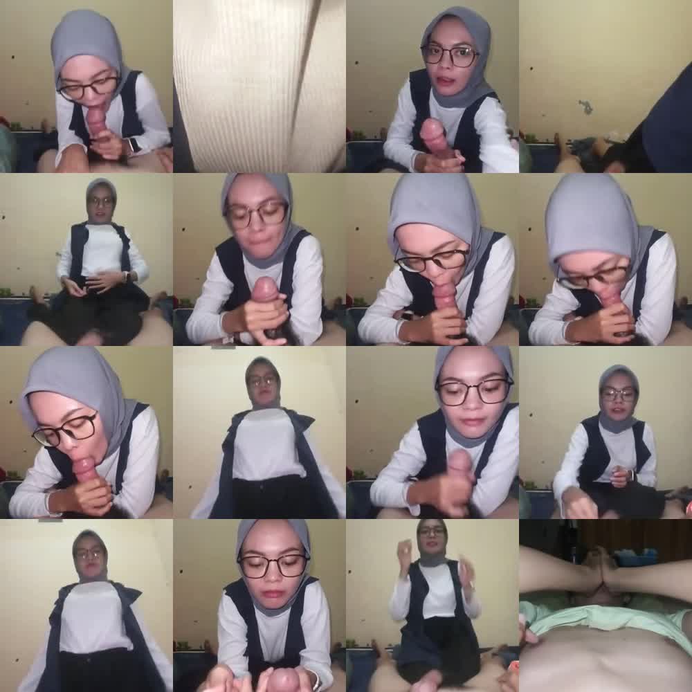 Cewek Hijab abu abu cantik Isep kontol Nikmat